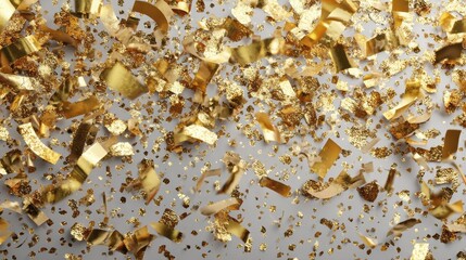 a card for a retirement celebration with gold accents and confetti