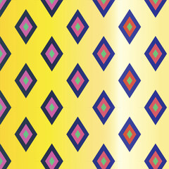 Geometric Diamond Pattern on Yellow Background