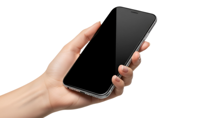 Elegance in Tech Human Touch Holding Modern Smartphone Sleek Design Communication Revolution Digital Lifestyle Connectivity Wireless Technology Innovation Display Screen Content Creation Mobile