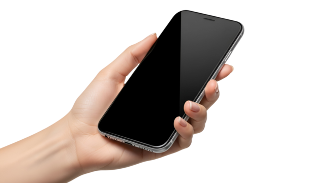 Elegance in Tech Human Touch Holding Modern Smartphone Sleek Design Communication Revolution Digital Lifestyle Connectivity Wireless Technology Innovation Display Screen Content Creation Mobile