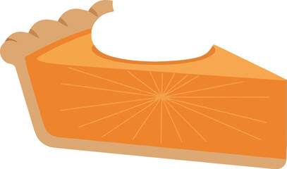 Slice of pumpkin pie with whipped cream