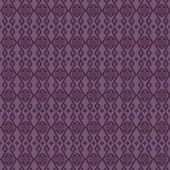 Purple Traditional Thai Ikat Pattern | Seamless Textile Fabric Design | Digital Download
