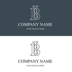  bi  luxury logo. abstract monogram vector letter mark brand fashion. icon  business monogram boutique font Clothing minimalist.