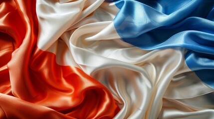 Obraz premium Realistic fabric flag of russia celebrating independence day with distinct colors and design