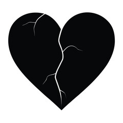 silhouette of black heart