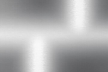 Brushed metallic texture with reflections, shiny silver surface