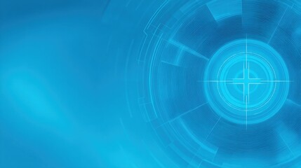 Futuristic Blue Abstract Background Featuring Circular Design Elements and Light Patterns for Modern Technology and Digital Interface Concepts