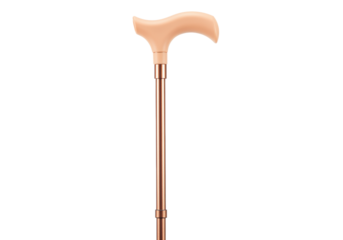 Isolated walking cane with ergonomic handle and adjustable shaft length for mobility