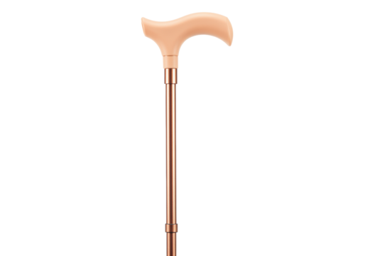 Isolated walking cane with ergonomic handle and adjustable shaft length for mobility