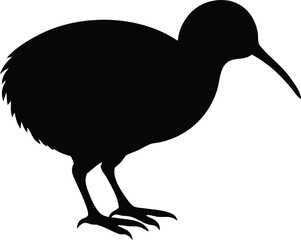 New Zealand kiwi bird silhouette graphic