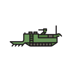 Obraz premium engineering vehicle color flat icon. Vector isolated element