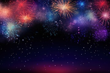 Fototapeta premium Fireworks night backgrounds outdoors.