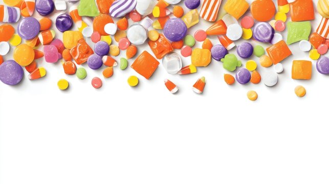 Colorful candy assortment illustration.