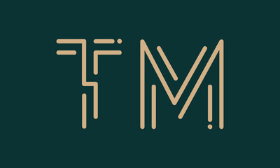 TM T tm initial logo | initial based abstract modern minimal creative logo, vector template image. luxury logotype logo, real estate homie logo. typography logo. initials logo