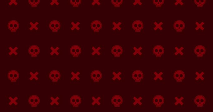 skull emo pattern dark red background