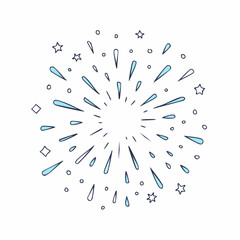 Sparkling Celebration A Hand-Drawn Burst of Festive Joy and Magic