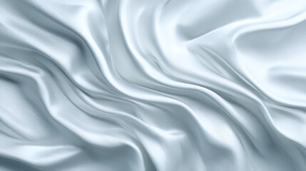 Obraz premium Elegant white silk draped and flowing, showcasing its luxurious texture. The fabric appears soft and smooth, with gentle waves and folds
