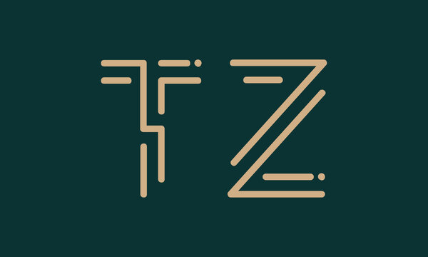 TZ T tz initial logo | initial based abstract modern minimal creative logo, vector template image. luxury logotype logo, real estate homie logo. typography logo. initials logo