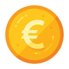 Euro coin isolated on white background, a symbol of the european unions single currency