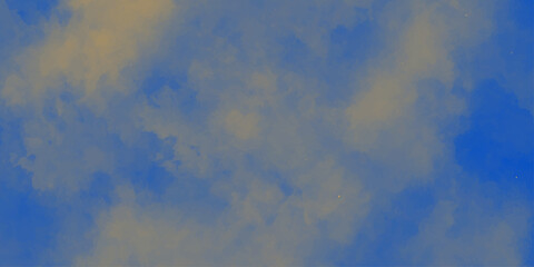 Beautiful blue sky with fluffy white clouds, a clear bright summer nature view