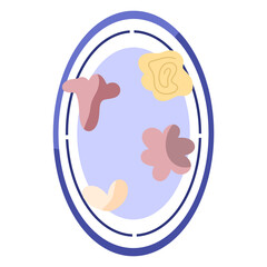 Ceramic Plate with Abstract Shapes PNG Transparent