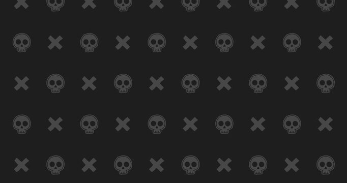 skull emo pattern dark gray background