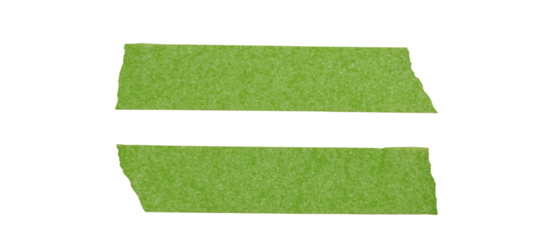 Green Adhesive Tape Strip Torn and Isolated on White Background. Green adhesive torn masking tape pieces isolated on a transparent background. - Powered by Adobe