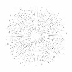 Obraz premium Sparkling Radiance Sunburst Design with Glitter and Light Rays