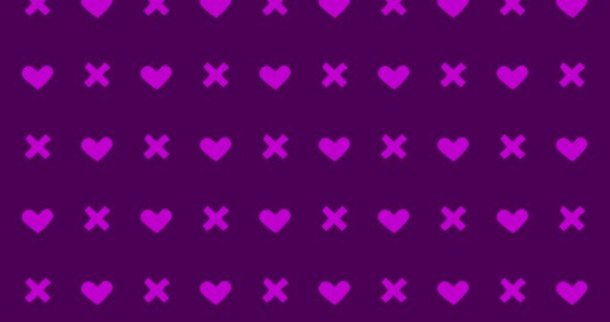 heart emo pattern dark purple background