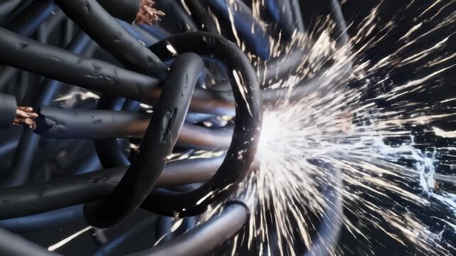 Electrical Cables Sparking and Short Circuiting Due to Faulty Wiring