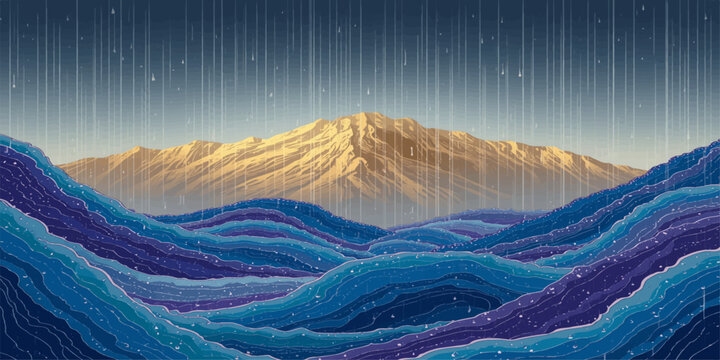 mounten sky and revier is one frame .