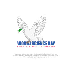World Science Day for Peace and Development post with a white dove
