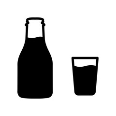 Milk bottle icon design template