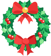 Festive Holiday Wreath for Christmas Decoration and Celebration