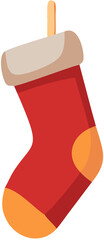 Cute red Christmas socks illustration