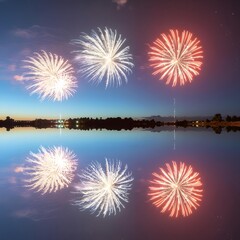fireworks on the river