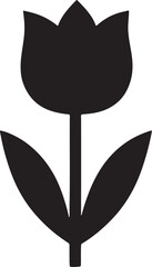 Single flower blossom icon in bold silhouette style, ideal for floral and nature designs.