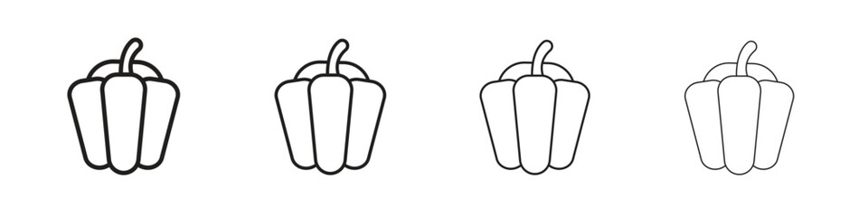 Capsicum icon. Simple graphic element set
