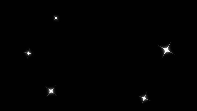 twinkling stars, sparkles on green background, night sky. Cosmic starry sky with twinkling stars. Starry night, glowing shinning stars, twinkle stars at sky. 4k