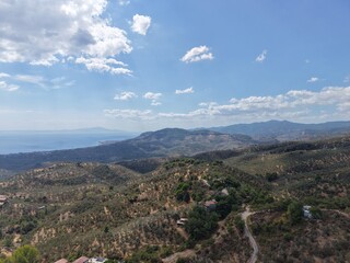 Aerial View of a Peaceful Coastal Town