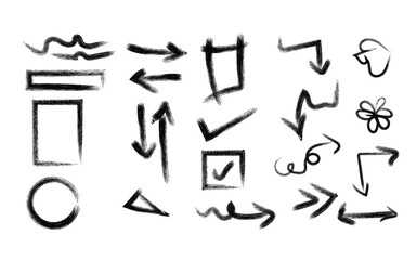 hand drawn alphabet letters on white background