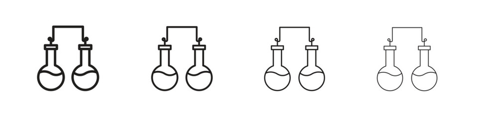 Communicating vessels icon. Simple graphic element set