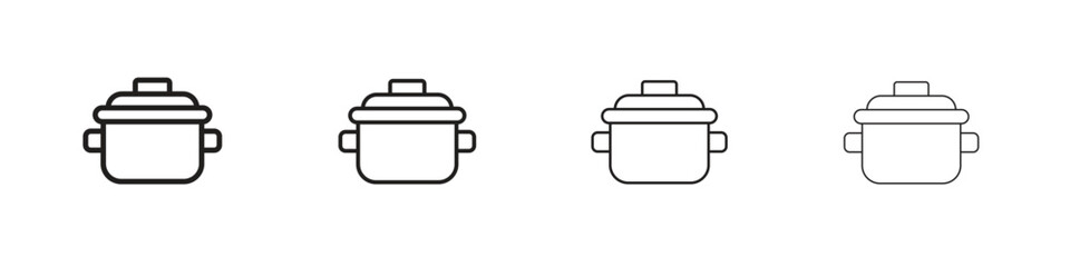 Crock pot icon. Simple graphic element set