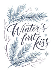 Embrace the magical first moments of winter with delicate frost and evergreen beauty