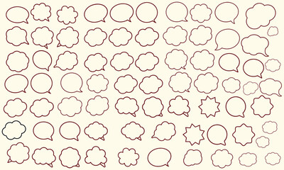 Speech bubble set talk bubble cloud speech bubbles collection vector
