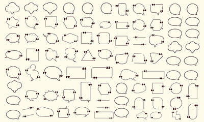Speech bubble set talk bubble cloud speech bubbles collection vector