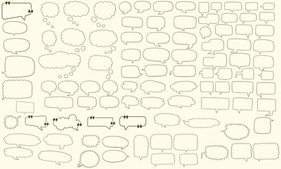 Speech bubble set talk bubble cloud speech bubbles collection vector