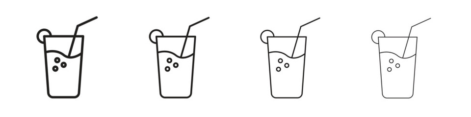 Fresh smoothie icon. Simple graphic element set