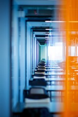 Office Perspective with Bokeh Effect