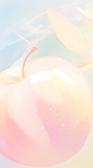 Naklejka premium Blurred gradient Apple balloon produce plate.